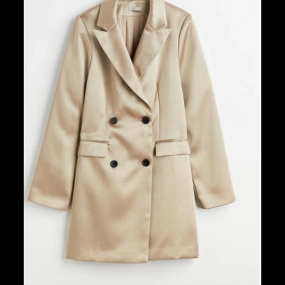 H&M Beige Double-Breasted Blazer Dress - Picture 3 of 3